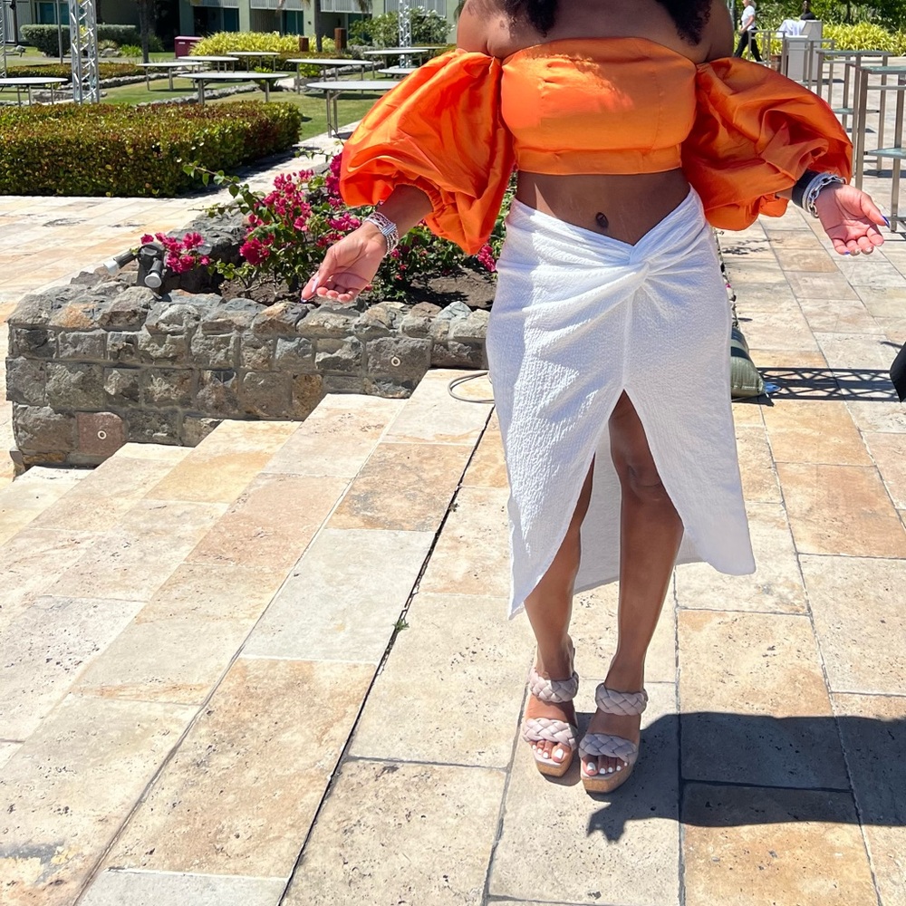 Orange, red